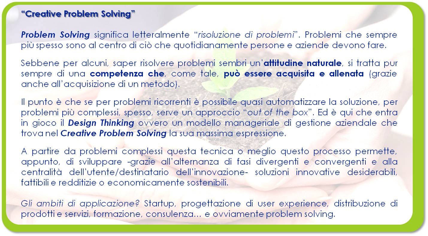 Creative Problem Solving - ABC 5.0 - ASAP Italia